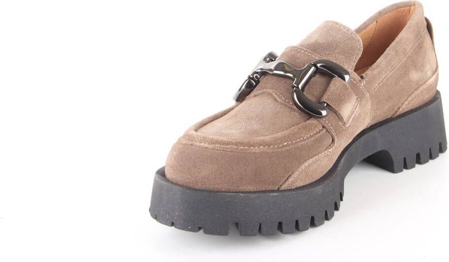 Piedi Nudi 2597-11.03 Taupe Instappers- damesschoenen- instappers- Taupe instap