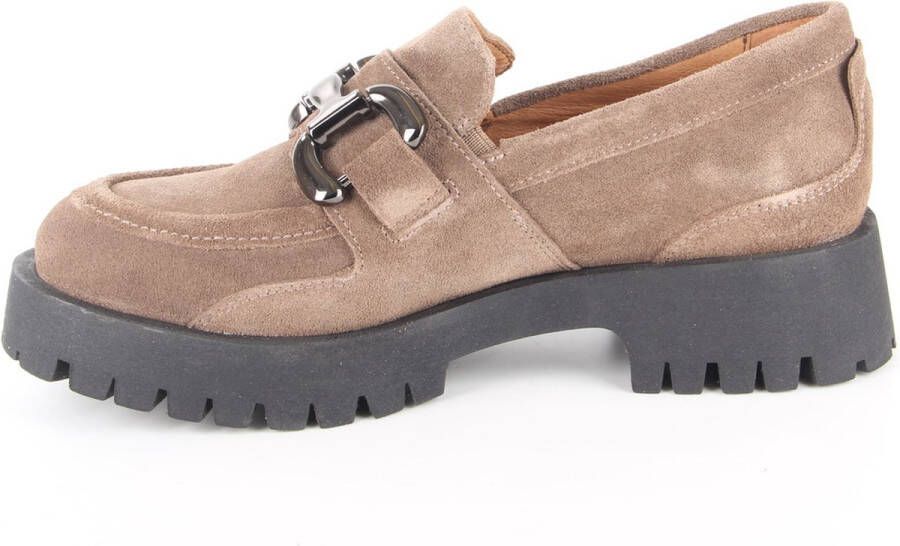 Piedi Nudi 2597-11.03 Taupe Instappers- damesschoenen- instappers- Taupe instap