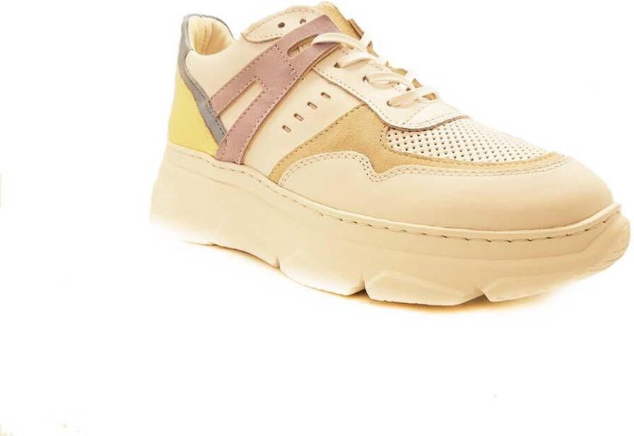 Piedi Nudi M42115 Lage sneakers Leren Sneaker Dames Wit
