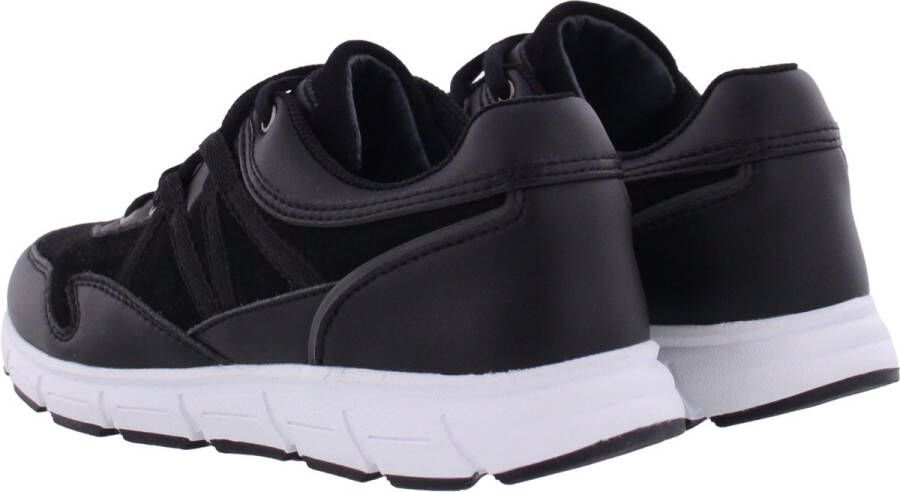 Piedro Sport Alaba Sneakers Zwart Vetersluiting Wijdtemaat Schoen Valt kleiner: bestel een maat groter - Foto 3