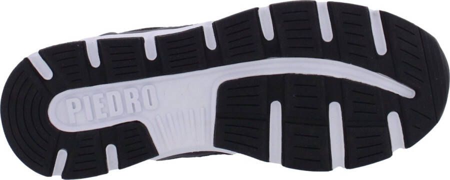 Piedro Sport Alaba Sneakers Zwart Vetersluiting Wijdtemaat Schoen Valt kleiner: bestel een maat groter - Foto 5