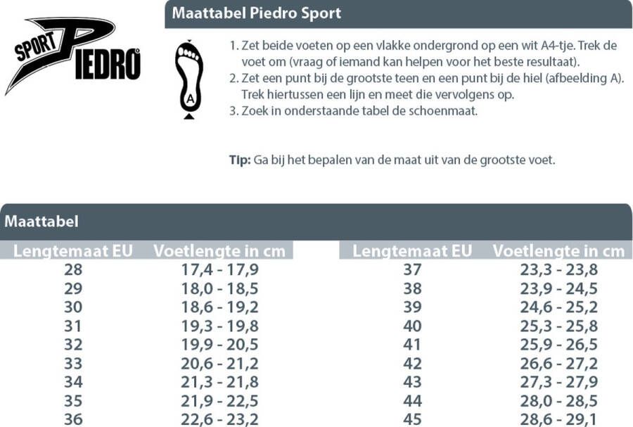 Piedro Sport Asensio Sneakers Zwart Grijs Groen Vetersluiting draaisluiting Wijdte Valt kleiner: bestel een maat groter