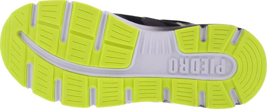Piedro Sport Dex Sneakers Zwart Geel Vetersluiting Schoen Valt kleiner: bestel een maat groter - Foto 3