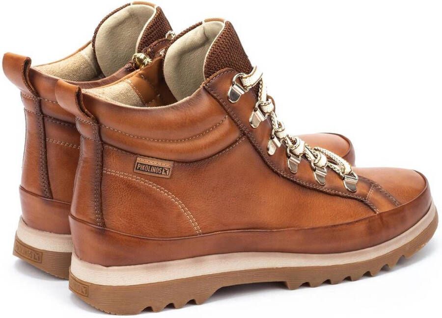 Pikolinos Dames Casual Kameelkleurige Leren Enkellaars Brown Dames - Foto 6