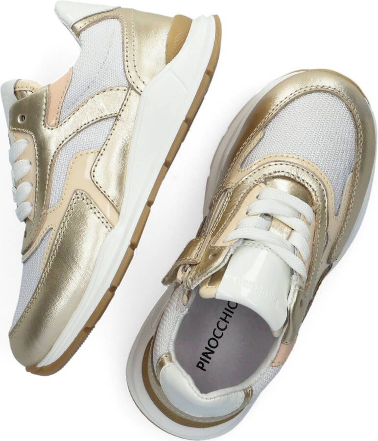 Pinocchio P1447 Lage sneakers Leren Sneaker Meisjes Goud