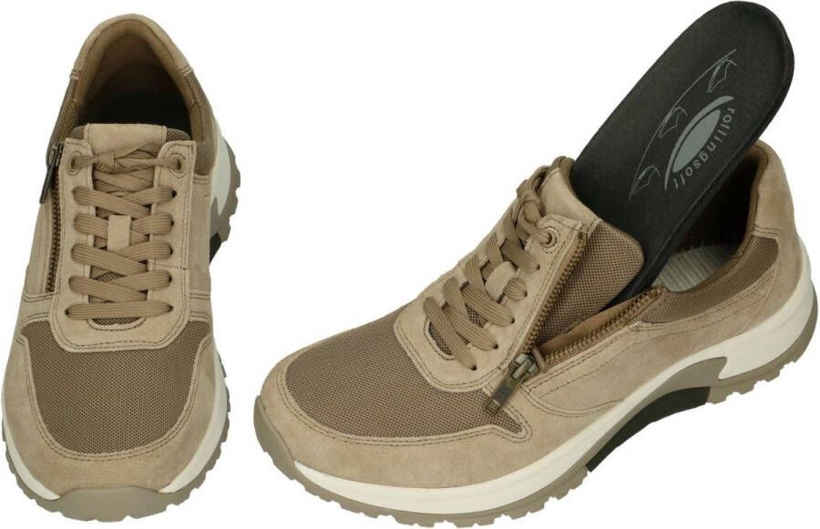 Pius Gabor Rollingsoft -Heren taupe sneakers