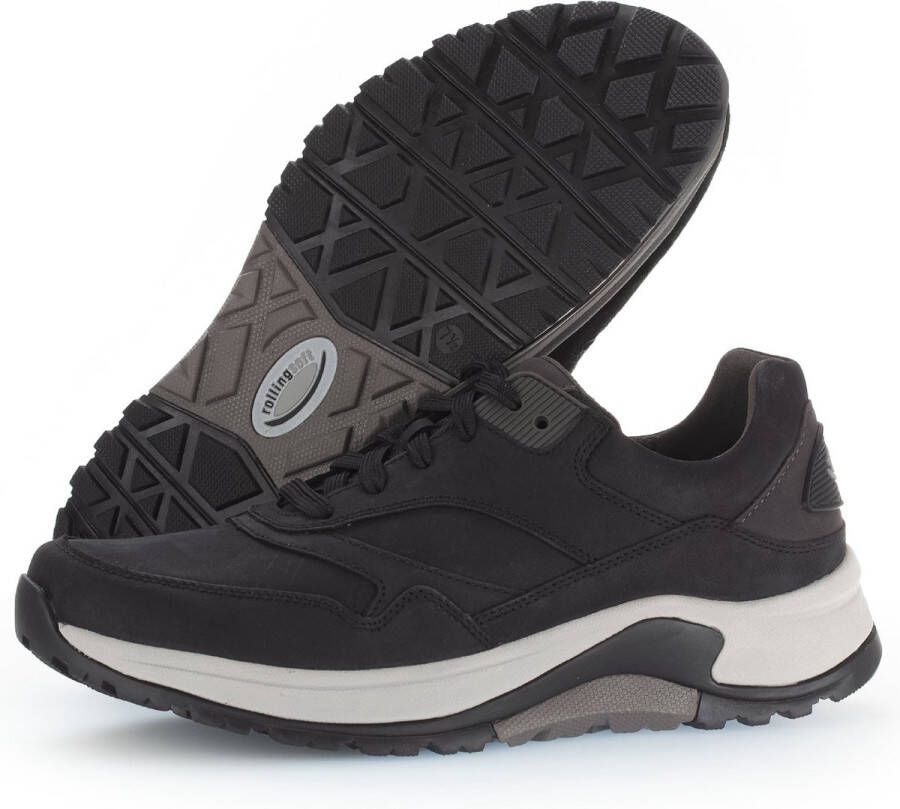 Pius Gabor rollingsoft sensitive 8000.15.11 heren rollende wandelsneaker zwart