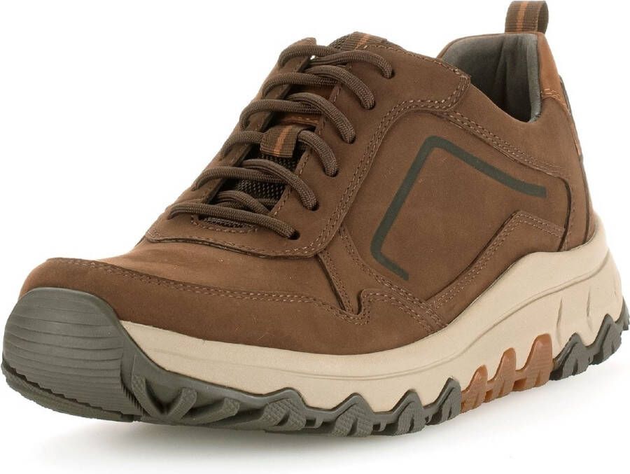 Pius Gabor rollingsoft sensitive 8005.10.03 heren rollende wandelsneaker bruin waterdicht