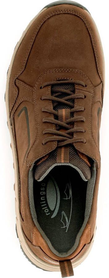 Pius Gabor rollingsoft sensitive 8005.10.03 heren rollende wandelsneaker bruin waterdicht