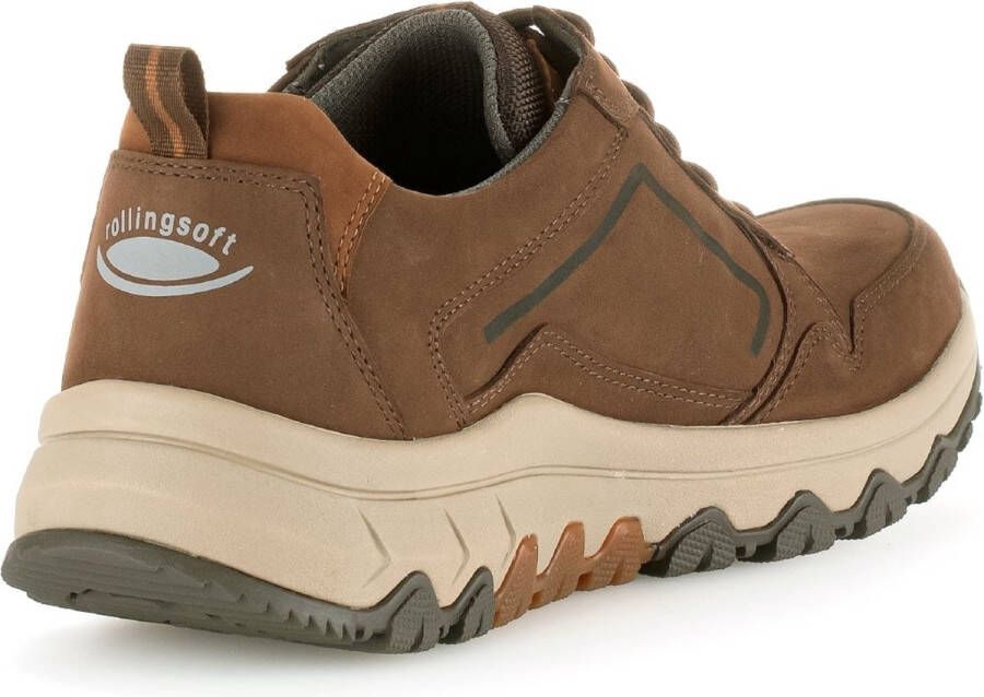 Pius Gabor rollingsoft sensitive 8005.10.03 heren rollende wandelsneaker bruin waterdicht