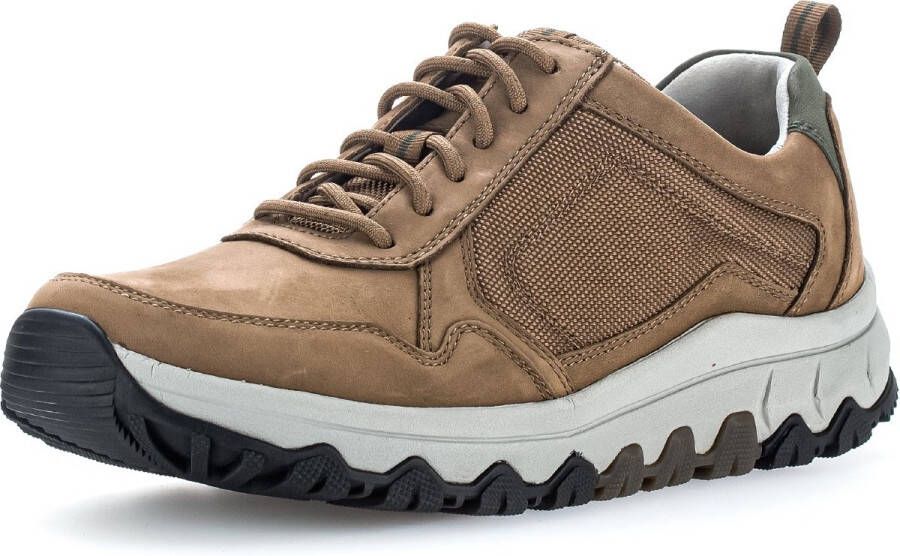 Pius Gabor rollingsoft sensitive 8005.11.03 heren rollende wandelsneaker bruin waterdicht