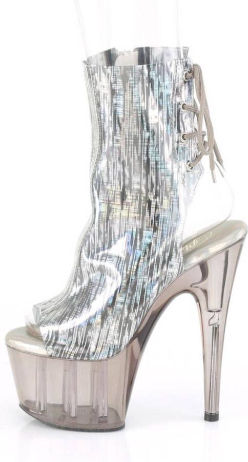 pleaser ADORE-1018HCT Plateau Laarzen Paaldans schoenen Paaldans schoenen 39 Shoes Zilverkleurig