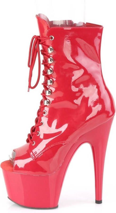 pleaser ADORE-1021 Plateau Laarzen Paaldans schoenen Paaldans schoenen 40 shoes Rood
