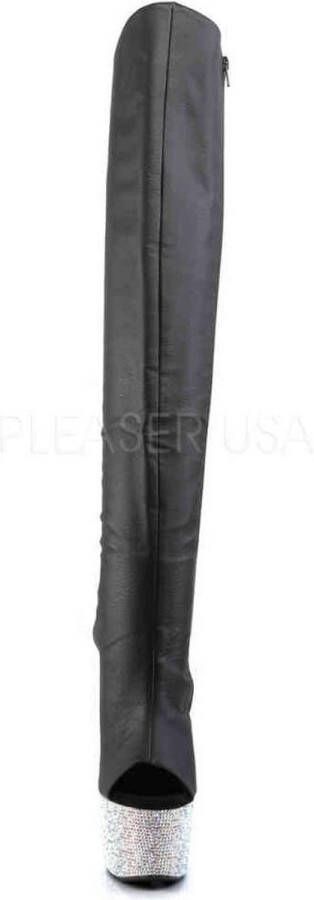 pleaser BEJEWELED-3019DM-7 Plateau Overknee Laarzen Paaldans schoenen 39 Shoes Zwart