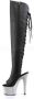 Pleaser Plateau Overknee Laarzen 36 Shoes BEJEWELED 3019DM 7 Paaldans schoenen Zwart - Thumbnail 4