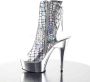 Pleaser Plateau Laarzen 41 Shoes DELIGHT 1018HG Zilverkleurig - Thumbnail 3