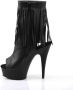 Pleaser 5 = | DELIGHT 1019 | 6 Heel 1 3 4 PF Open Toe Heel Fringe Bootie Side Zip - Thumbnail 3