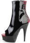 Pleaser = | DELIGHT 1025 | 6 Heel 1 3 4 PF Peep Toe Corset Style Ankle Boot Side Zip - Thumbnail 4