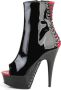 Pleaser DELIGHT-1025 Plateau Laarzen 41 Shoes Zwart Rood - Thumbnail 4
