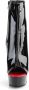 Pleaser DELIGHT-1025 Plateau Laarzen 41 Shoes Zwart Rood - Thumbnail 5