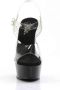 Pleaser DELIGHT-608 Sandaal met enkelband 41 Shoes Zwart Transparant - Thumbnail 5