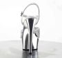 Pleaser 5 = | DELIGHT 609G | 6 Heel 1 3 4 Silver Chrome PF Ankle Strap Sandal - Thumbnail 3