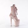 Pleaser Plateau Laarzen Paaldans schoenen FLAMINGO-1045VEL Roze - Thumbnail 3
