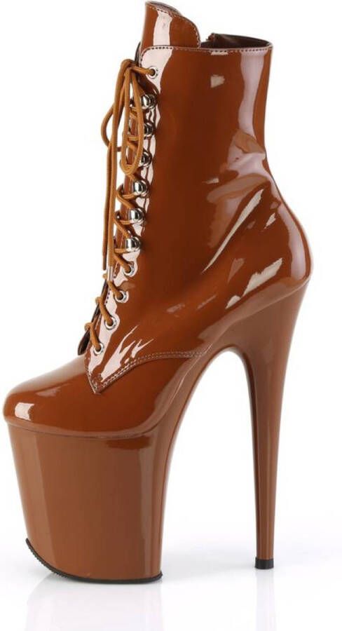 pleaser FLAMINGO-1020 Plateau Laarzen Paaldans schoenen 41 Shoes Bruin
