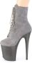 Pleaser Plateau Laarzen Paaldans schoenen 35 Shoes FLAMINGO 1020FST Paaldans schoenen Grijs - Thumbnail 3