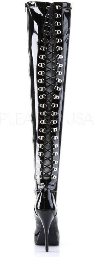 pleaser INDULGE-3063 Plateau overknee Laarzen 42 Shoes Zwart