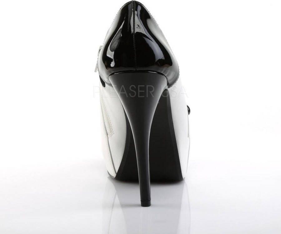 Pleaser Pink Label Hoge hakken 46 Shoes CHLOE 11 Wit Zwart - Foto 2