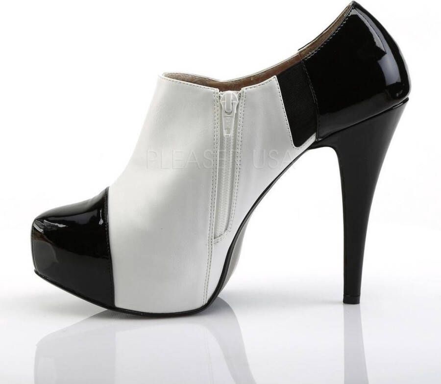Pleaser Pink Label Hoge hakken 46 Shoes CHLOE 11 Wit Zwart - Foto 3