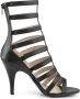 Pleaser Pink Label Dream-438 sandaal enkellaars met bandjes en hak mat zwart = ) Pleaser Pink Labe - Thumbnail 4