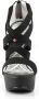 Pleaser Pink Label Hoge hakken TEEZE-47W Zwart - Thumbnail 2