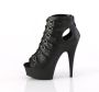 Pleaser DELIGHT-600-11 Plateau Laarzen 35 Shoes Zwart - Thumbnail 3