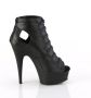 Pleaser DELIGHT-600-11 Plateau Laarzen 40 Shoes Zwart - Thumbnail 4