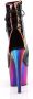 Pleaser ADORE-1018R Plateau Laarzen Paaldans schoenen 37 Shoes Zwart Regenboog - Thumbnail 3