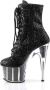 Pleaser Plateau Laarzen Paaldans schoenen 42 Shoes ADORE 1020G Paaldans schoenen Zwart - Thumbnail 2