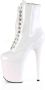 Pleaser FLAMINGO-1020 Plateau Laarzen Paaldans schoenen Paaldans schoenen 44 Shoes Wit - Thumbnail 4