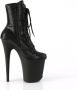 Pleaser FLAMINGO-1020RS Plateau Laarzen Paaldans schoenen 42 Shoes Zwart - Thumbnail 2