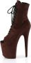 Pleaser FLAMINGO-1021FS Plateau Laarzen Paaldans schoenen 37 Shoes Bruin - Thumbnail 3