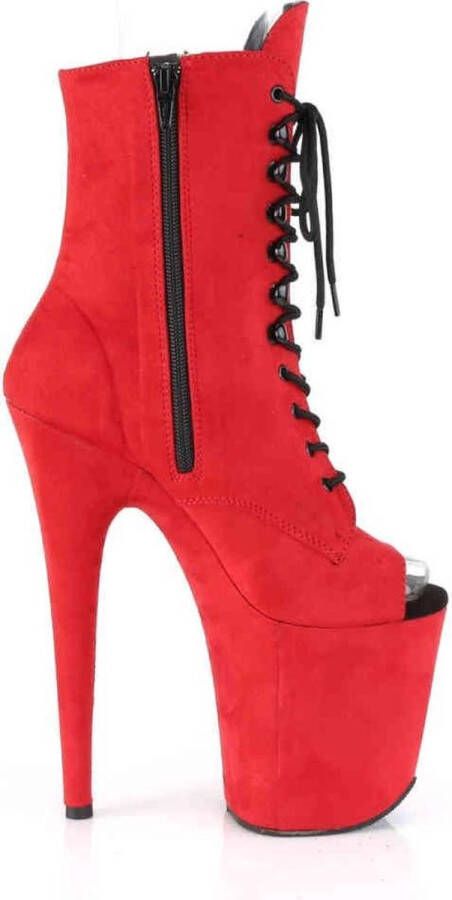 Pleaser Plateau Laarzen Paaldans schoenen 36 Shoes FLAMINGO 1021FS Paaldans schoenen Rood - Foto 4