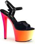 Pleaser Sandaal met enkelband Paaldans schoenen 40 Shoes RAINBOW 309UV Paaldans schoenen Zwart Multicolours - Thumbnail 8