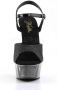 Pleaser DELIGHT-609-5G Sandaal met enkelband 38 Shoes Zwart - Thumbnail 2