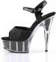 Pleaser DELIGHT-609-5G Sandaal met enkelband 38 Shoes Zwart - Thumbnail 3