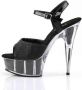 Pleaser DELIGHT-609-5G Sandaal met enkelband 37 Shoes Zwart - Thumbnail 3