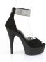 Pleaser DELIGHT-625 Sandaal met enkelband 41 Shoes Zwart - Thumbnail 5