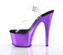Pleaser ADORE-708 Sandaal met enkelband Paaldans schoenen Paaldans schoenen 40 Shoes Zwart Paars - Thumbnail 4
