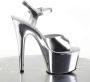 Pleaser ADORE-709 Sandaal met enkelband Paaldans schoenen Paaldans schoenen 36 Shoes Zilverkleurig - Thumbnail 2