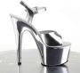 Pleaser ADORE-709 Sandaal met enkelband Paaldans schoenen Paaldans schoenen 39 Shoes Zilverkleurig - Thumbnail 2